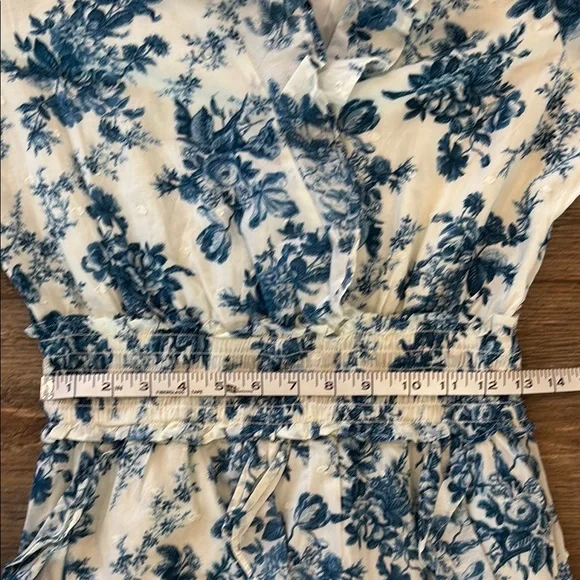 LoveShackFancy x GAP Blue Floral Mini Dress Women's Size Small Limited Edition - Picture 10 of 13